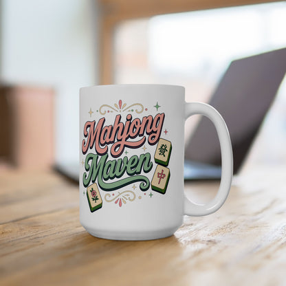Mahjong Maven 15 oz Ceramic Mug