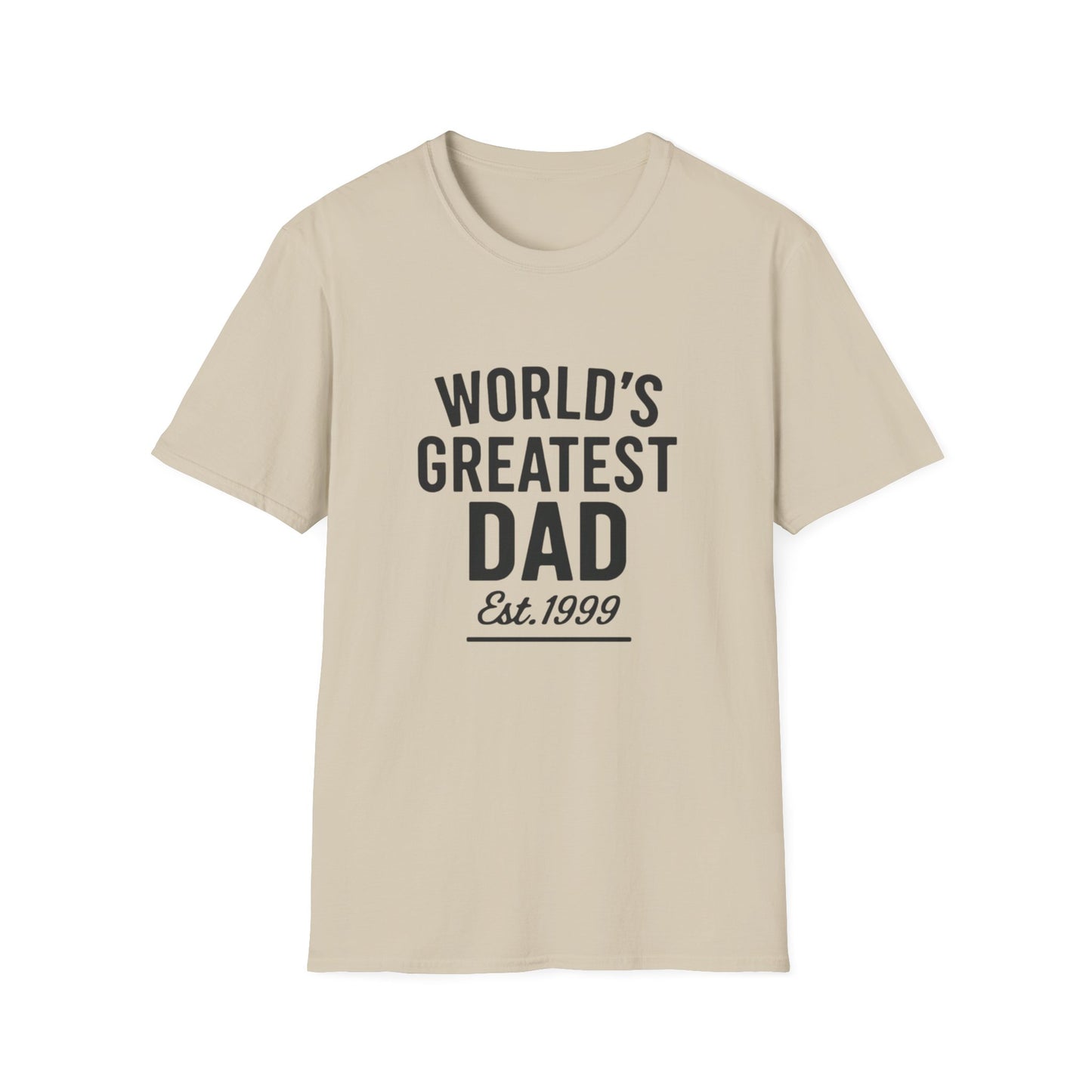 Vintage World's Greatest Dad Est 1999 Softstyle T-Shirt