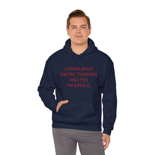 "I Am Single" Heavy Blend™ Hoodie Sweatshirt (Unisex)