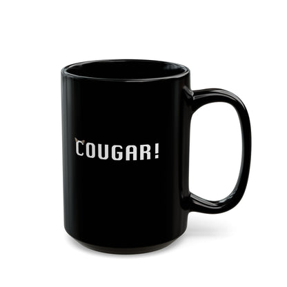 "Cougar" Black Coffee Mug, 11 0z and 15 Oz