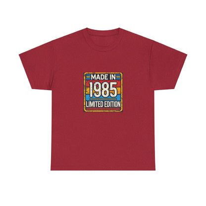 "Made In 1985 Label" 100% Cotton Limited Edition T-Shirt (Unisex)
