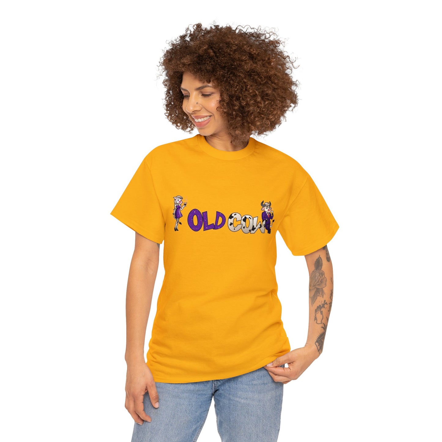 Old Cow Logo 100% Cotton T-Shirt (Unisex)