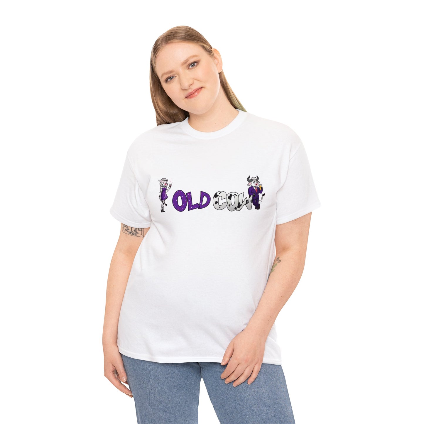 Old Cow Logo 100% Cotton T-Shirt (Unisex)