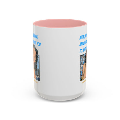 "Mom" Cartoon Accent Coffee Mug, 11 Oz and 15 Oz