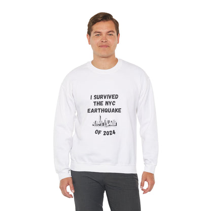 " I Survived The NYC Earthquake" Heavy Blend™ Crewneck Sweatshirt  (Unisex)