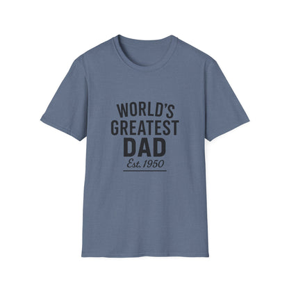 Vintage World's Greatest Dad Est 1950 Softstyle T-Shirt
