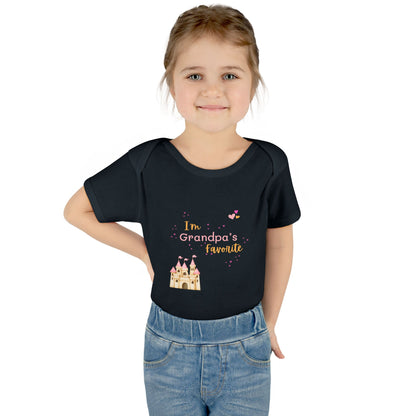 "I'm Grandpa's Favorite" 100% Cotton Rib Infant Onesie (Unisex)