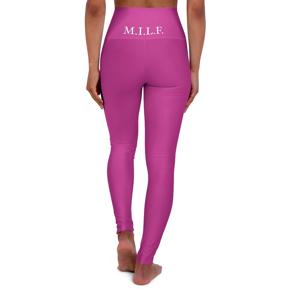 "M.I.L.F." High Waisted Yoga Leggings
