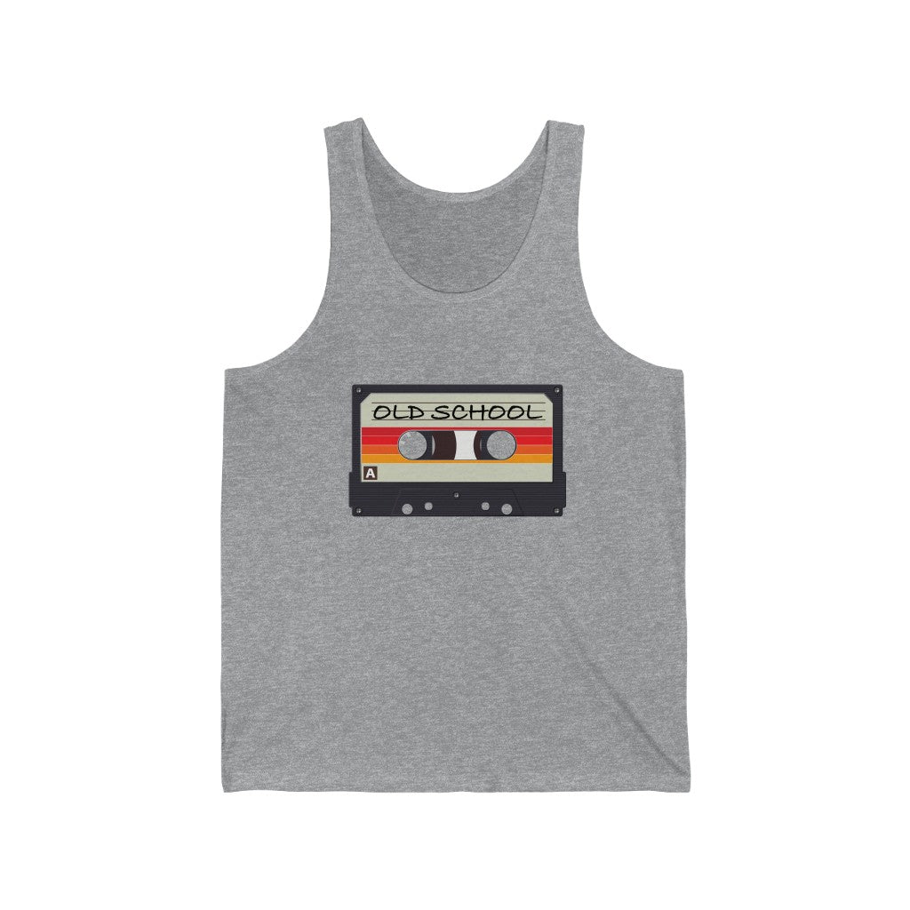 "Old School" 100% Cotton Adult Jersey Tank Top (Unisex)