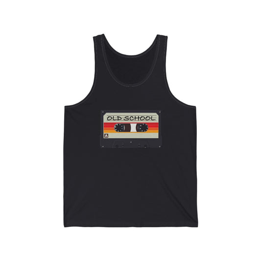 "Old School" 100% Cotton Adult Jersey Tank Top (Unisex)