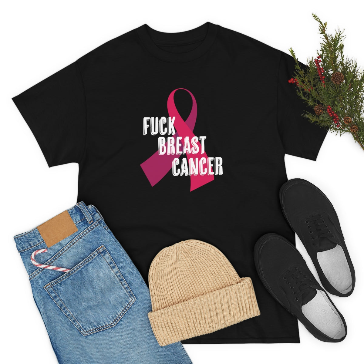 "F*** Breast Cancer" 100% Cotton T-Shirt (Unisex)