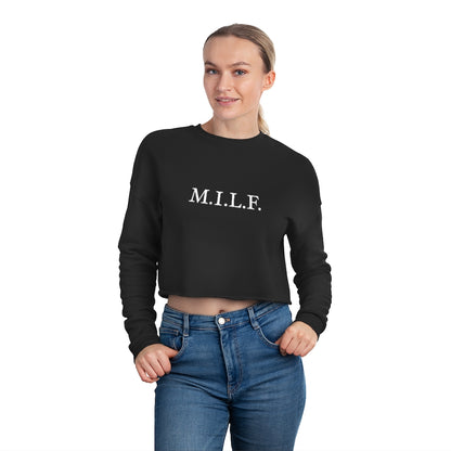 "M.I.L.F." Women's Cropped Sweatshirt