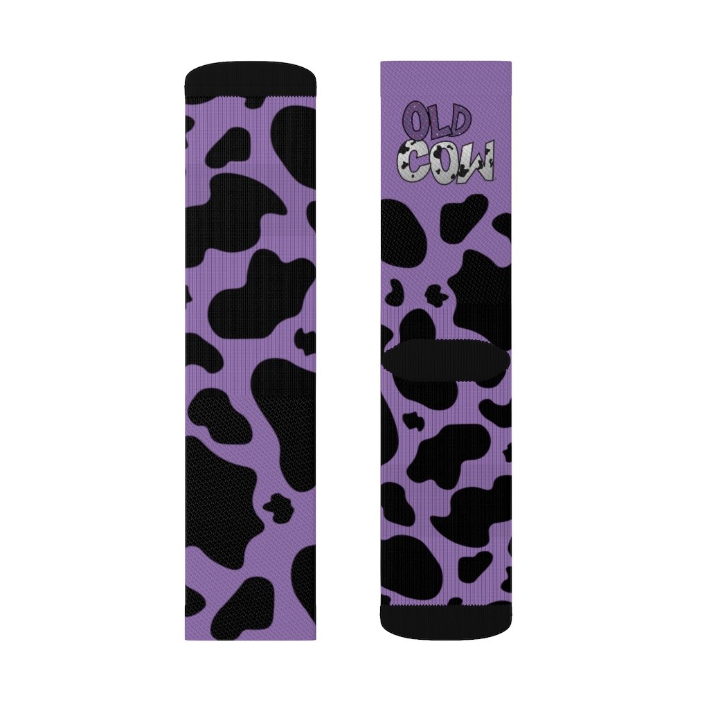 Cow Print Tube Socks (Women's)