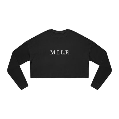 "M.I.L.F." Women's Cropped Sweatshirt