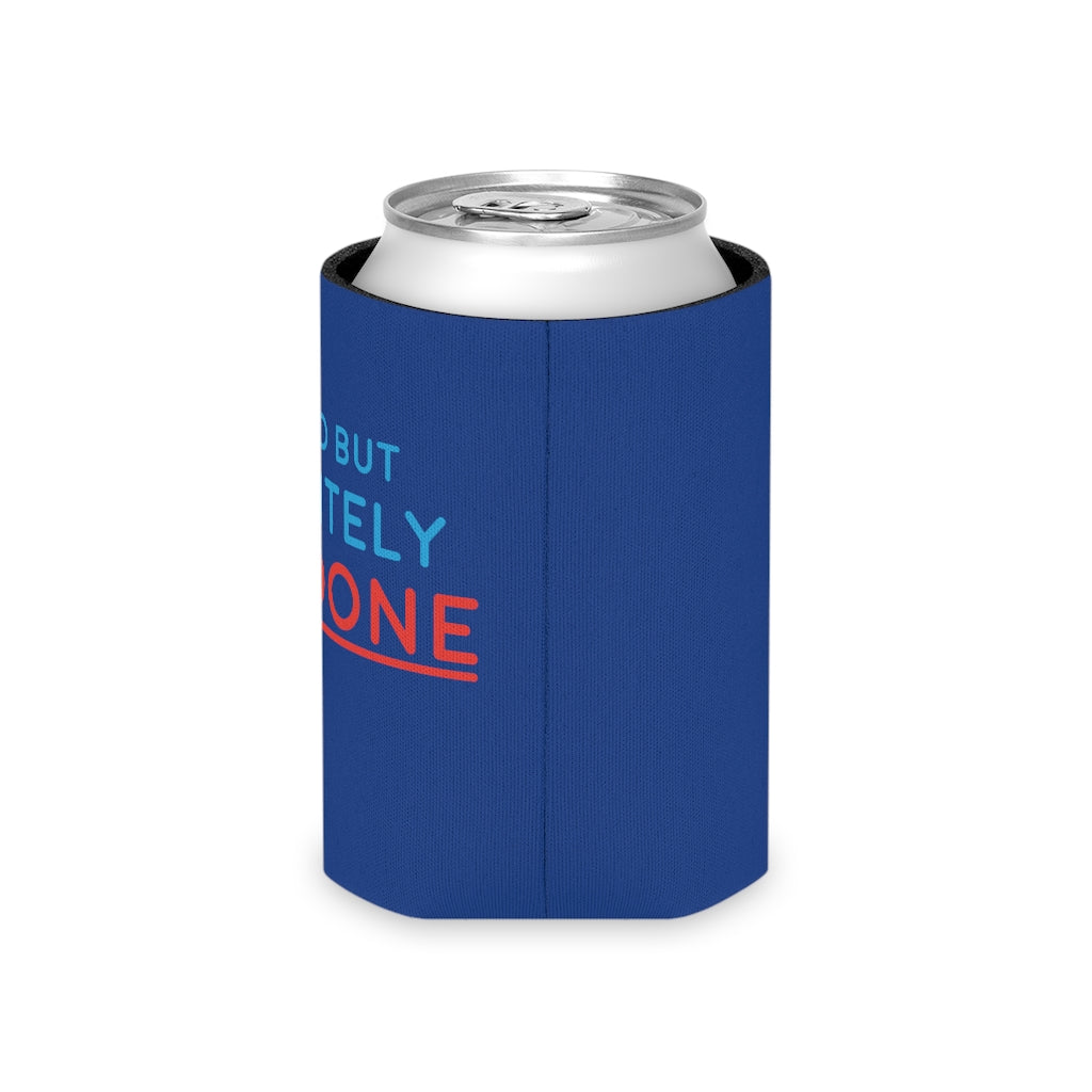 "Retired But Definitely Not Done" Royal Blue Beer and Soda Can Cooler