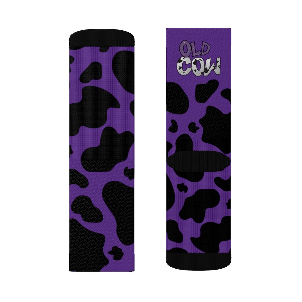 Cow Print Tube Socks (Women's)
