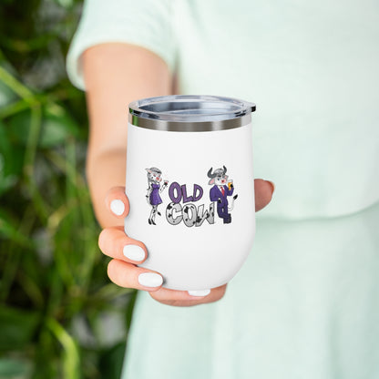 Old Cow & Old Bull 12oz Insulated Wine Tumbler (Featuring The Old Cow and The Old Bull)