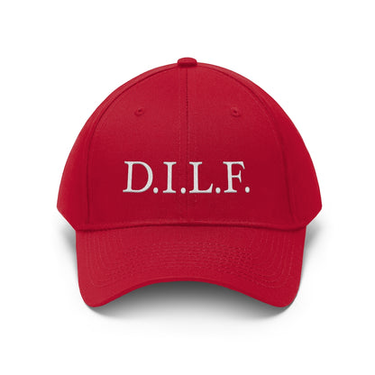 Men's 100% Cotton Embroidery "D.I.L.F." Twill Hat