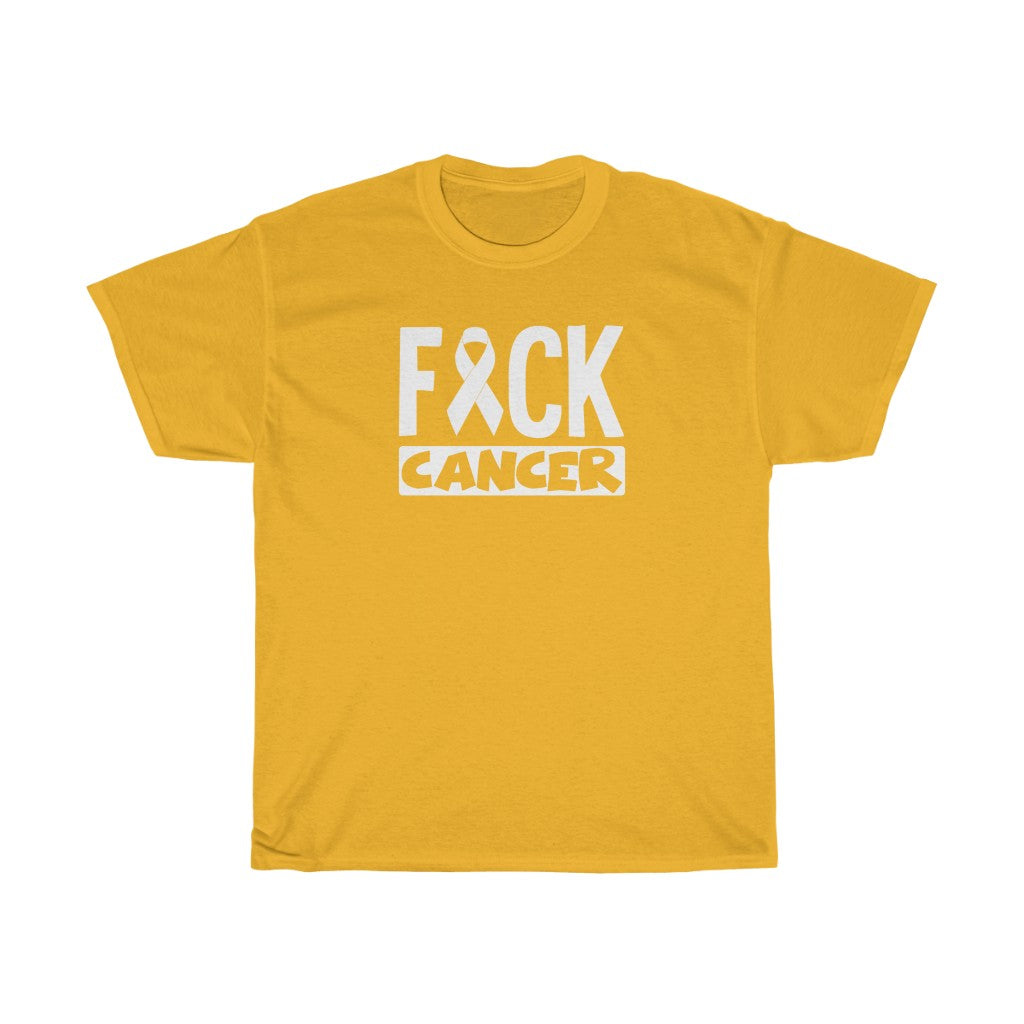 "F*** Cancer" 100% Cotton Heavy T-Shirt (Unisex)