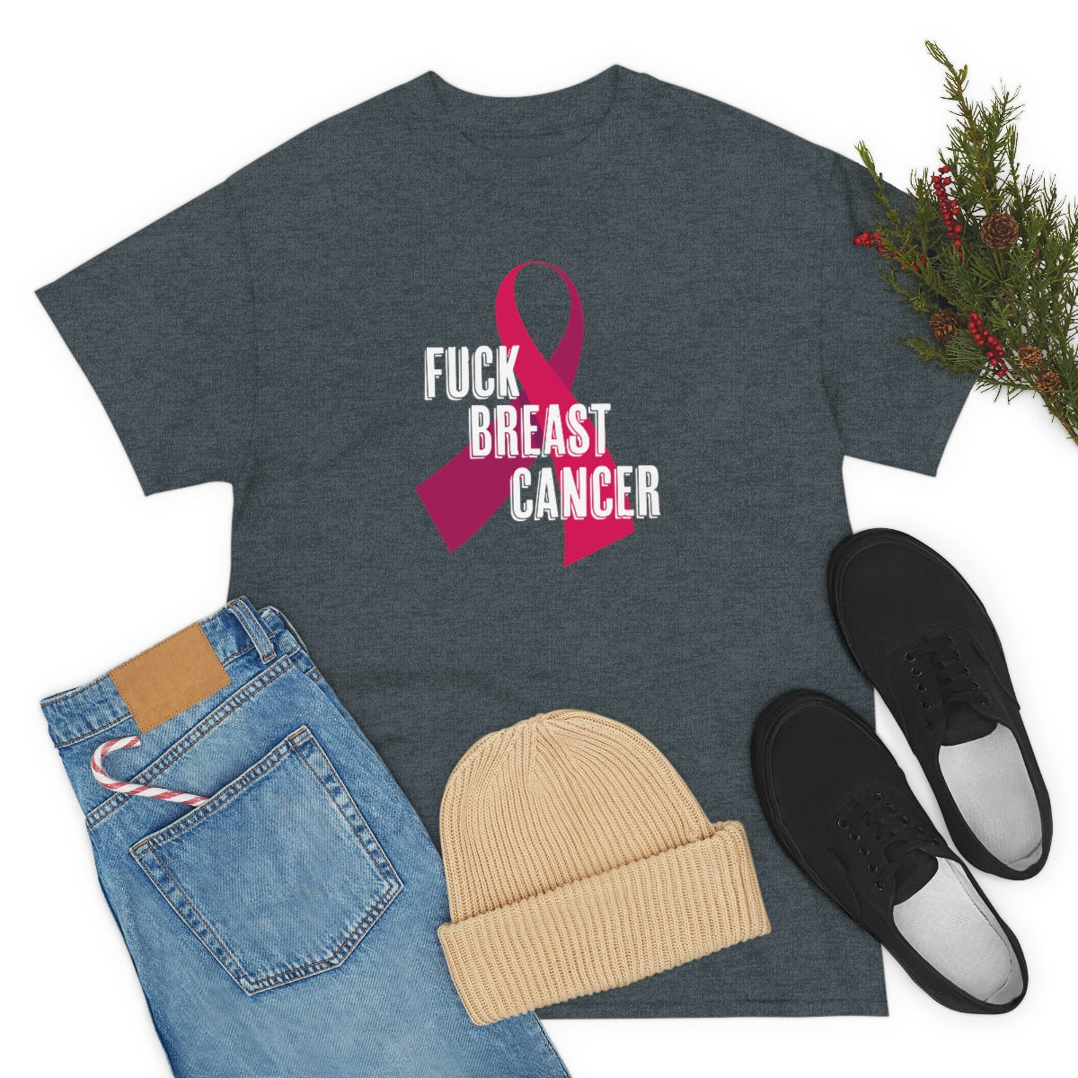 "F*** Breast Cancer" 100% Cotton T-Shirt (Unisex)