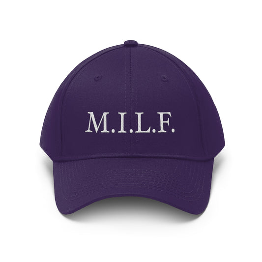 Women's 100% Cotton Embroidery "M.I.L.F." Twill Hat