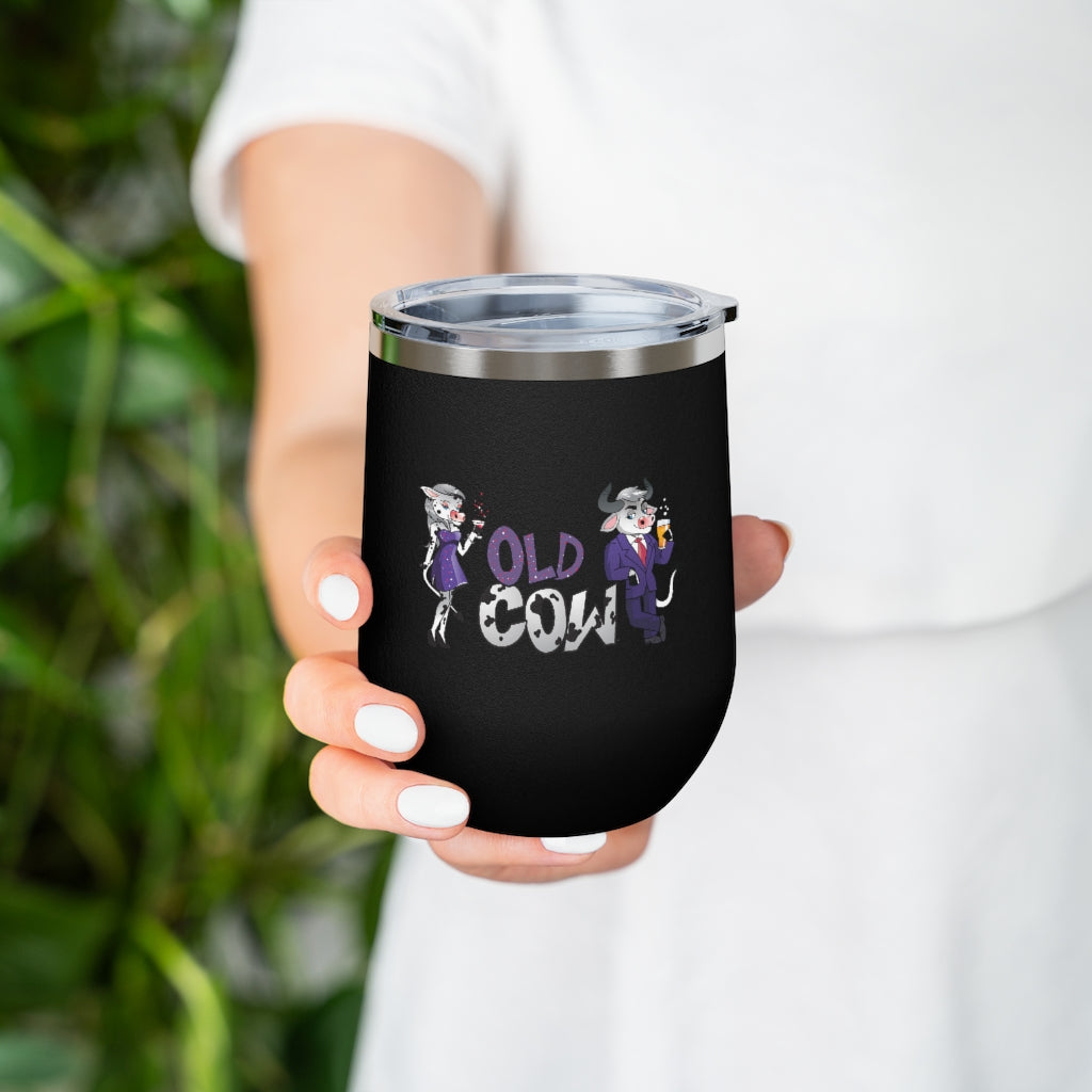 Old Cow & Old Bull 12oz Insulated Wine Tumbler (Featuring The Old Cow and The Old Bull)