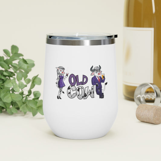 Old Cow & Old Bull 12oz Insulated Wine Tumbler (Featuring The Old Cow and The Old Bull)