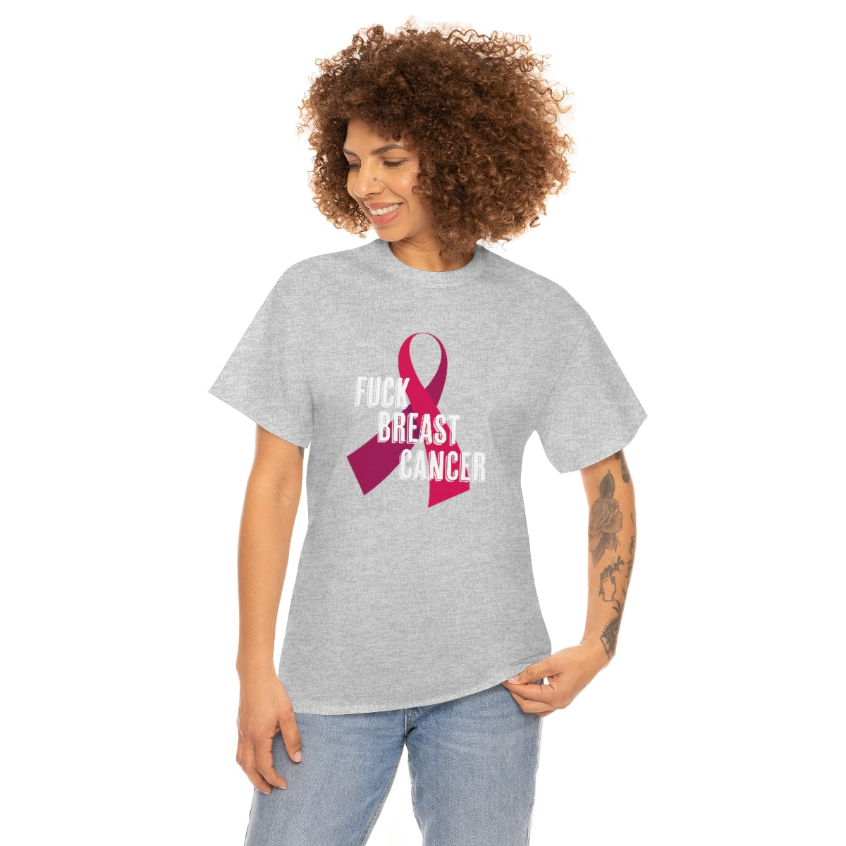 "F*** Breast Cancer" 100% Cotton T-Shirt (Unisex)