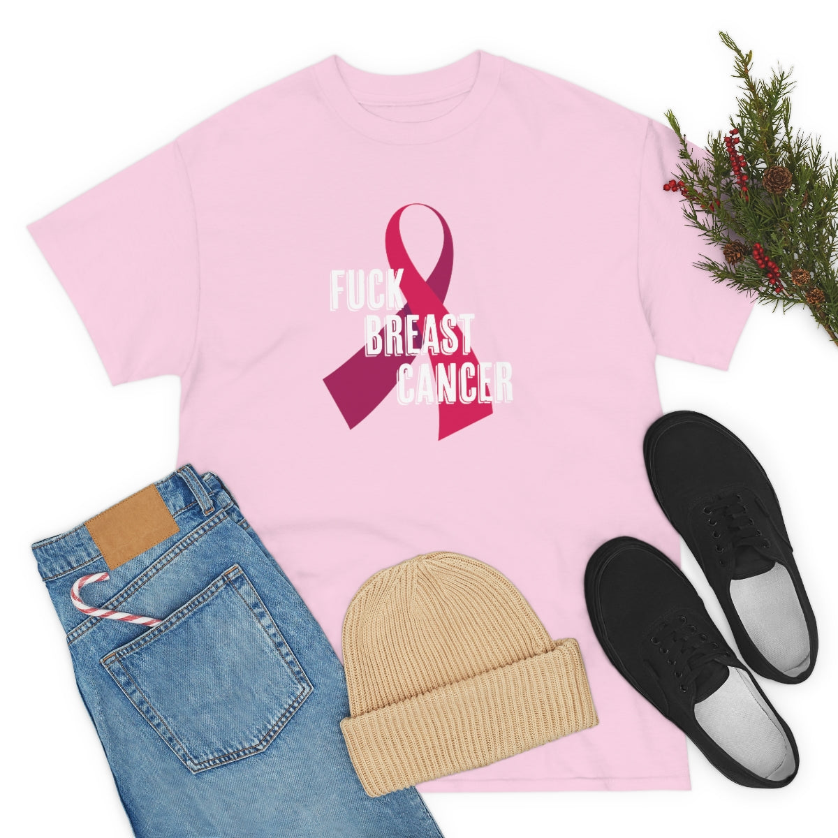"F*** Breast Cancer" 100% Cotton T-Shirt (Unisex)