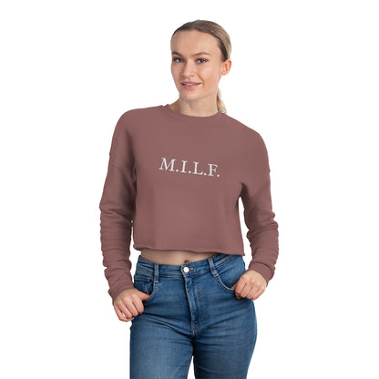 "M.I.L.F." Women's Cropped Sweatshirt