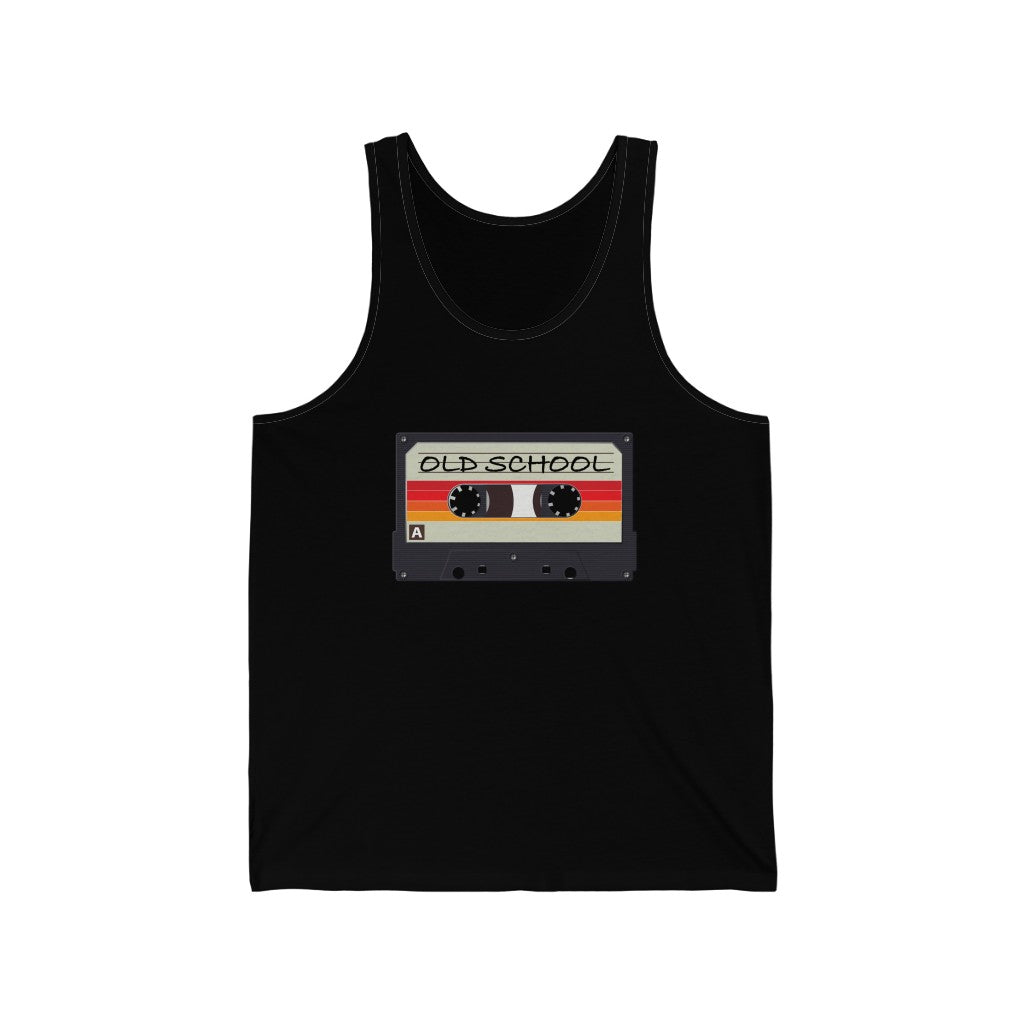 "Old School" 100% Cotton Adult Jersey Tank Top (Unisex)