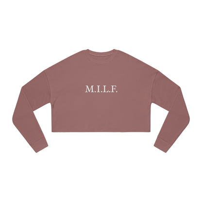 "M.I.L.F." Women's Cropped Sweatshirt