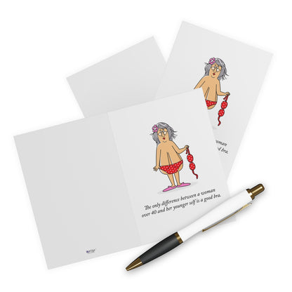 "The Only Difference Between A Woman Over 40..." Birthday Cards (5 Pack)