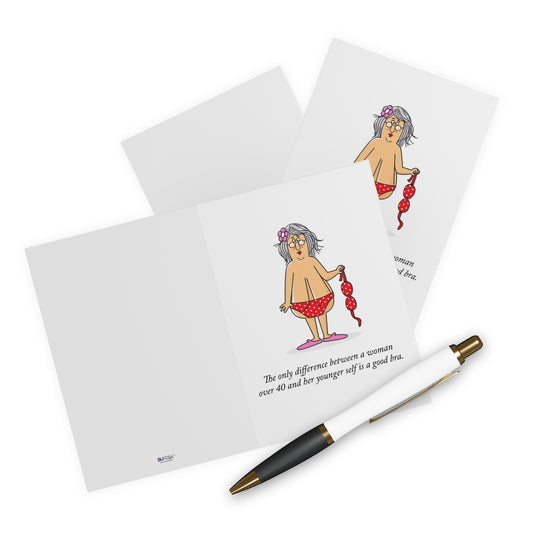 "The Only Difference Between A Woman Over 40..." Birthday Cards (5 Pack)