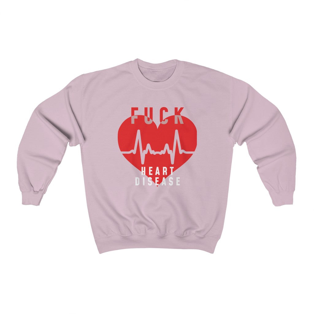 "Fuck Heart Disease" Heavy Blend™ Crewneck Sweatshirt (Unisex)