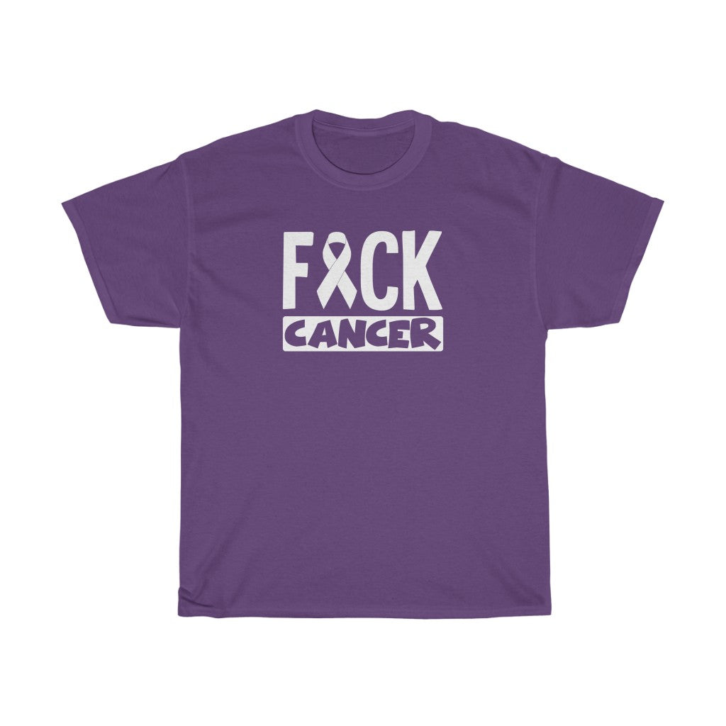 "F*** Cancer" 100% Cotton Heavy T-Shirt (Unisex)