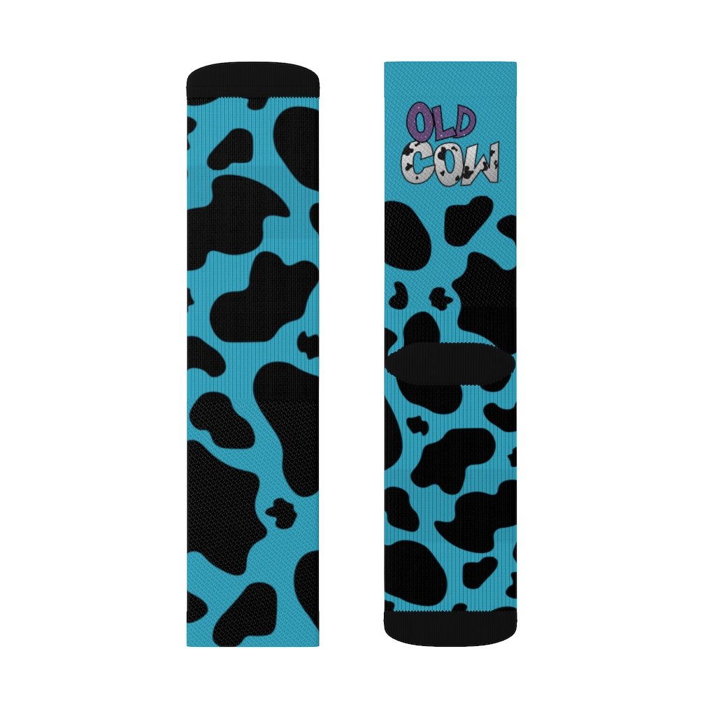Cow Print Tube Socks (Women's)