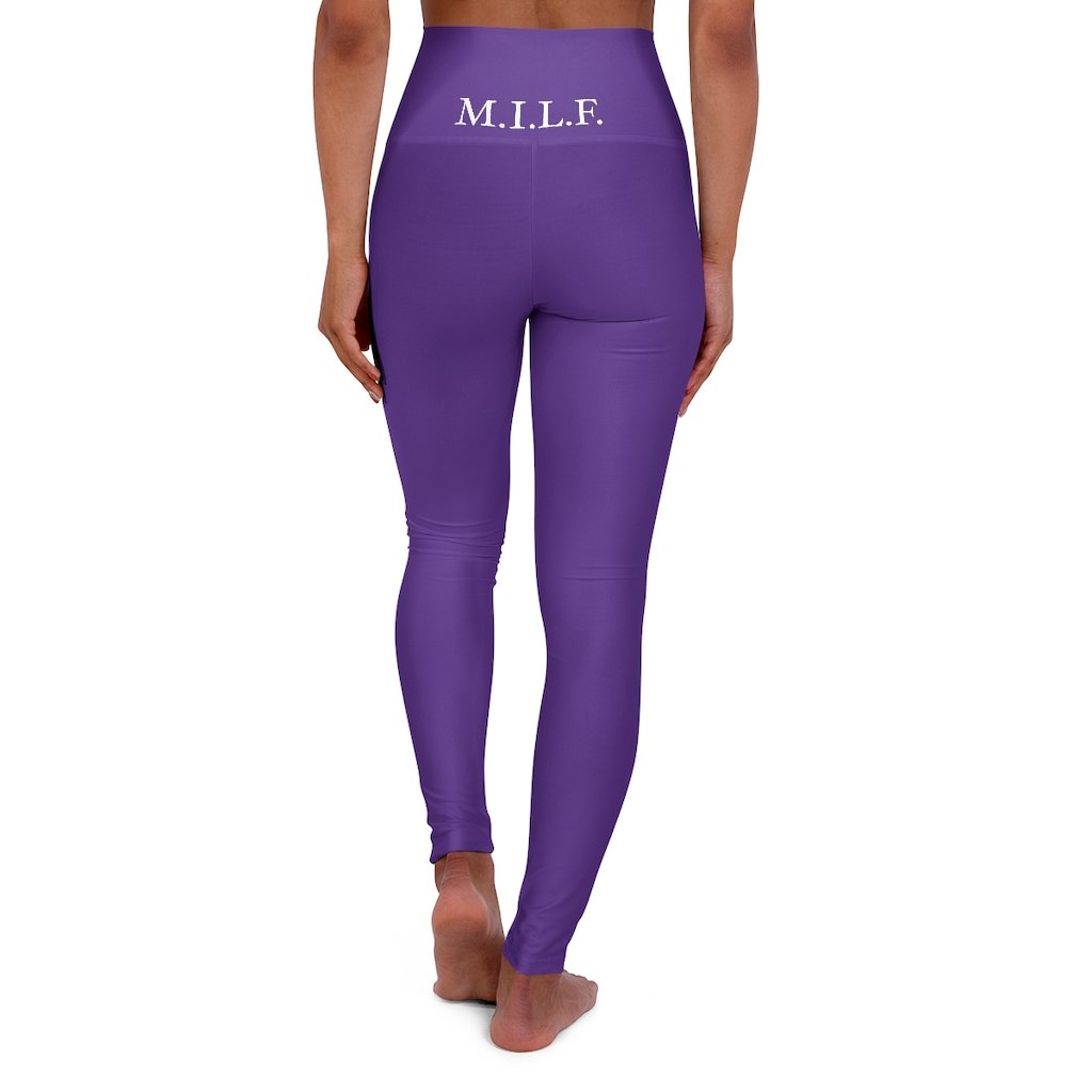 "M.I.L.F." High Waisted Yoga Leggings