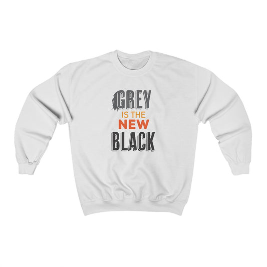 "Grey is The New Black" Heavy Blend™ Crewneck Sweatshirt (Unisex)