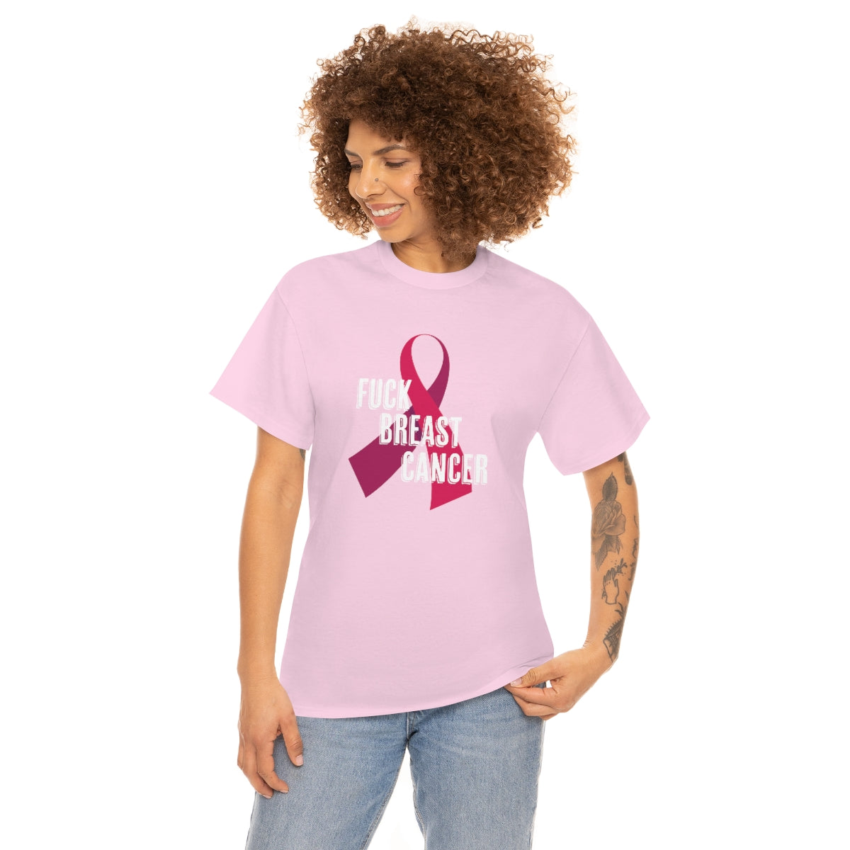 "F*** Breast Cancer" 100% Cotton T-Shirt (Unisex)